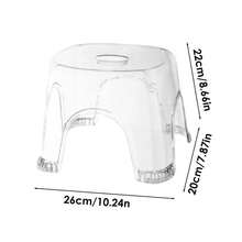 Clear Shower Foot Stool Non-Slip Waterproof Transparent Stool Clear Stool For Bathroom Bedside Small Shower Spaces Corner Bench