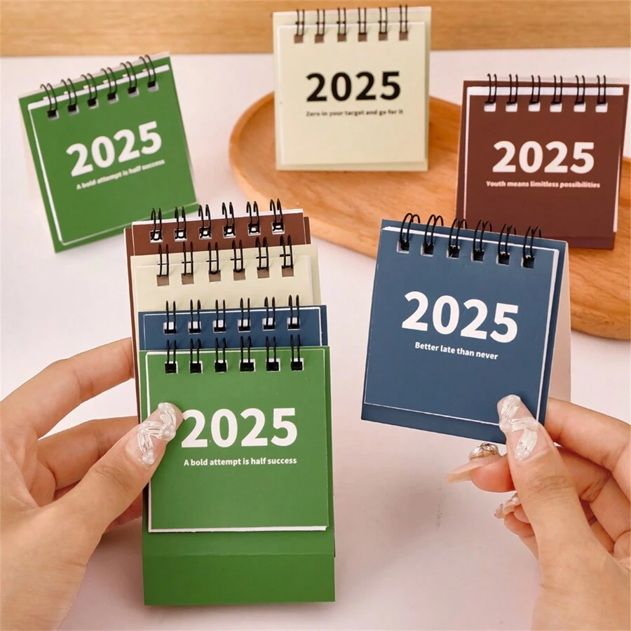 2025 Minimalist Mini Wall Calendar, Creative Pocket Portable Small Desk Calendar, Back To School Season, Best Gift - Multicolor - View 1