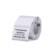 Marklife Transparent Thermal Printer Labels - Inkless, Self-Adhesive, Waterproof & Oil-Resistant - Multiple Sizes For Home, School, Office & Labeling Items - Compatible With P50 Printers - Clear - View 12