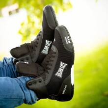 Golden Gate Force Fit High-Top Training Sneakers For Boxing, Fighting, And Gym - Sizes 34 To 44 - 黑與白 - 查看 8