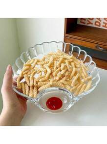 1 pièce Assiette à boulettes avec plat à vinaigre, assiette à fruits créative, assiette à crustacés, assiette à frites personnalisée, assiette à collation, assiette de rangement multifonctionnelle populaire Ins [La grande commande sera soumise à l'objet réel de l'image 5]