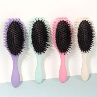 1支装弹性卷发梳 - 尼龙材质，适用于卷发和波浪发，防静电，易于梳理，细齿梳，ABS塑料手柄，可轻柔按摩头皮，弹簧卷发定型梳，适用于各种卷发造型，包括：梳子、背梳、造型梳、卷发梳、边缘梳、发梳、梳发、梳子套装、梳发、卷发梳、易于梳理、女士专用梳子、头发护理、旅行、美发产品、美发工具、美发用品、理发师、理发师配件、理发店、美发设备