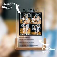 1 Piece Custom Music Sign, Personalized Acrylic Sign (With Wooden Base), Custom Couple Song Gift, Custom Album Cover, Personalized Photo Frame, Custom Song Poster, Custom Plaque Photo, Personalized Music Poster, Music Sign Print Gifts Birthday Graduation - Multicolor - View 9
