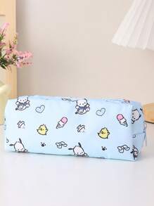 1 件 Sanrio 角色大容量文具收纳袋、时尚桌面收纳盒、适合学生和办公室使用的可爱铅笔盒 - 超值礼物！、办公室收纳盒、桌面收纳盒、笔收纳盒、笔收纳、笔盒、铅笔托盘、桌面收纳盒、笔筒