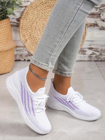 女士轻便透气低跟柔软运动鞋，适合春夏季