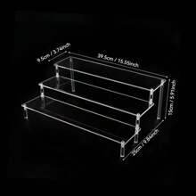 1pc Acrylic Display Stand, 2-5 Tiers Ladder Style Display Shelf, Home Decor Organizer Display Stand For Jewelry, Cosmetics, Fragrance