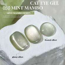 Miss Comoy 15ml Nova Série Mambo de Menta Quente Chinesa Esmalte de Unha Vegano Cor de Crepe Cor de Cardamomo Sistema de Vidro Verde Tintado Ameixa Azul-Esverdeado Contas de Vidro Flash de Explosão Olho de Gato Esmalte de Unha Suave Frescor Vegano Sensação de Salão de Unhas DIY Unhas Comumente Usadas Cola para Unhas