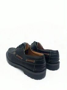 Mocassini da barca classici da uomo, con lacci, taglia 39-45, una scelta moderna per chi cerca comodità e stile - nero - Visualizzare 6