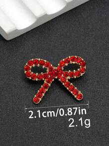 6 件/套时尚水晶蝴蝶结金属纽扣，女士婚纱、西装、夹克、毛衣装饰，衣服、包、毛绒玩具、缝纫 DIY 配件