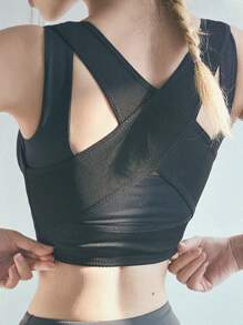 隐形塑身束身衣 聚拢可调节弹力背部支撑带 背部驼背姿势矫正带 坐姿矫正带 肩部直背