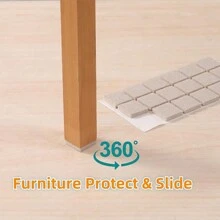 52/62/90/114 Stück verstärkte selbstklebende Filz-Stuhlbeinpads Bodenschutz Möbelbeine Tischbeinabdeckungen rund rutschfeste kratzfeste Pads (Beige, Braun)