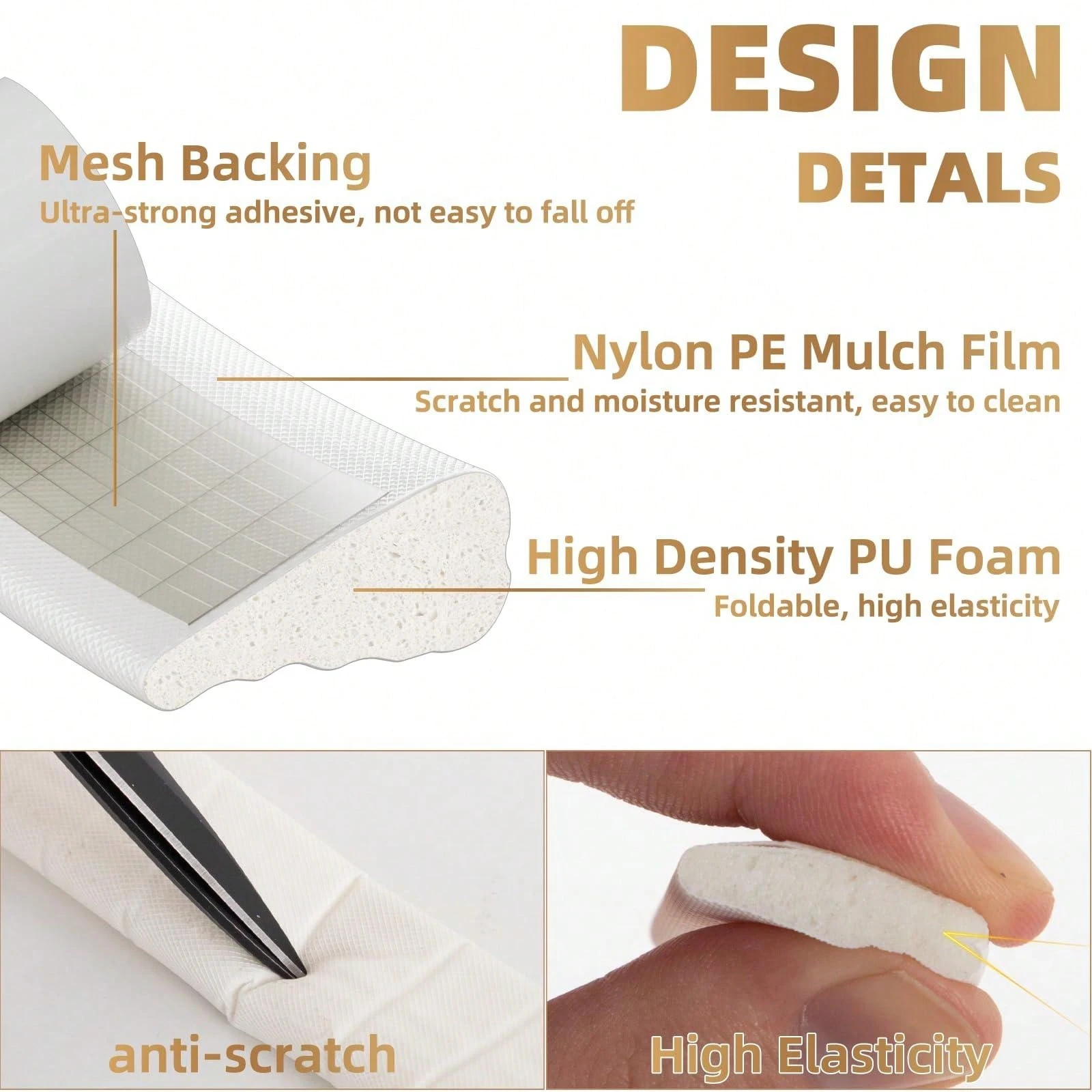 Inwee Nastro Schiuma Autoadesivo Per Guarnizione Finestre - 25mm X 3mm X 10m, Isolante E Antispiffero - Foto 8