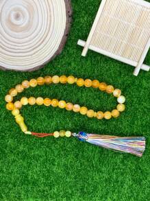 33 件 Tasbih 穆斯林祈祷珠亚克力彩色流苏装饰手链适合日常祈祷 - 彩色 - 查看 4