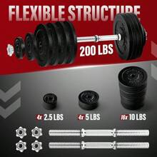 Yes4All Old School Adjustable Dumbbell Set With Weight Plates, Star Lock Collars/Connector, 40lbs To 200lbs Adjustable Weight Plates Set - Màu Đỏ Sâu - Xem 2