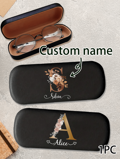 Custom Name Initials Glasses Case,Personalized Sunglasses Case,Customized Glasses Case Hard Shell,Customizable Eye Glasses Case For Women Men,Hard Sunglasses Case,Birthday Gifts,Anniversary,Travel,Portable And Crush Resistant,For Him/Her,Boyfriend,Girlfriend,Family,Students, Workers,Grandparents,School,Home,Work,Customized Glasses Accessories,Vintage Outfit