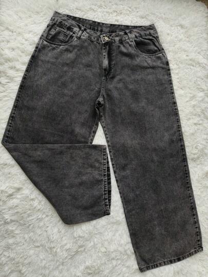 calca jeans wideleg femenina cintura alta plus size