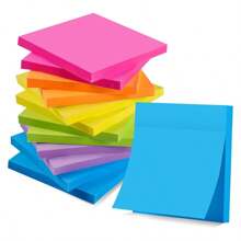 4 piezas de notas adhesivas creativas totalmente negras, blocs de notas reutilizables para estudiantes, suministros de oficina, recordatorios para planificadores