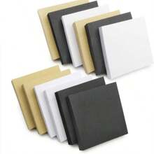 4 piezas de notas adhesivas creativas totalmente negras, blocs de notas reutilizables para estudiantes, suministros de oficina, recordatorios para planificadores