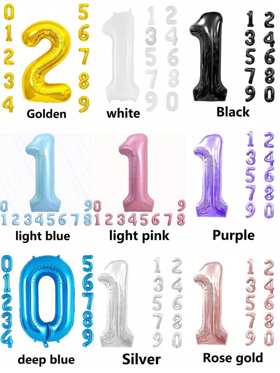 32 Zoll Folienballon Nummer, Aluminium Ziffernballon mit Ständer, kreative Geburtstags-Party Deko, 10. Jahrestag, Geschäftseröffnungsfeier, große silberne Zahlenballon, 32 Zoll Folienballon für Geburtstags-Hintergrund