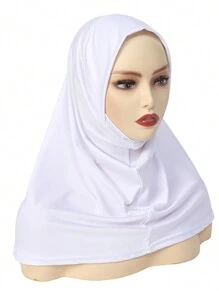 1pc Elastic Neck Gaiter - Soft & Breathable, UV Protection, Full Neck Coverage - Suitable For Casual Wear Hair Sleep Cap - A - View 3