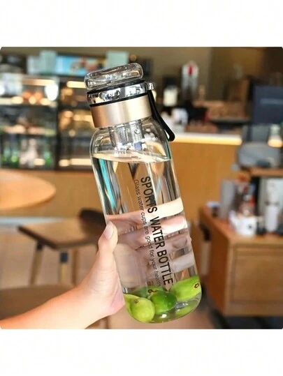 1000ML带杯盖带滤网耐热玻璃水杯大容量便携带盖茶水分离泡茶杯