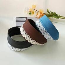 1 Băng đô ren bản rộng thanh lịch, phong cách tối giản sang trọng, phù hợp tuyệt vời với trang phục thường ngày - Nhiều màu - Xem 10