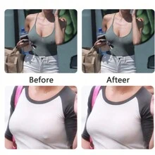 固体硅胶义乳贴，超薄无缝，隐形无痕，防止胸部下垂。女性义乳贴 - 杏色 - 查看 8