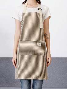 1 pieza Delantal de lino delgado, delantal de limpieza doméstica transpirable, delantal de cocina, restaurante para mujeres, hombres, chef, barbacoa, manualidades, al aire libre, delantal de cocina transpirable y ligero para el verano