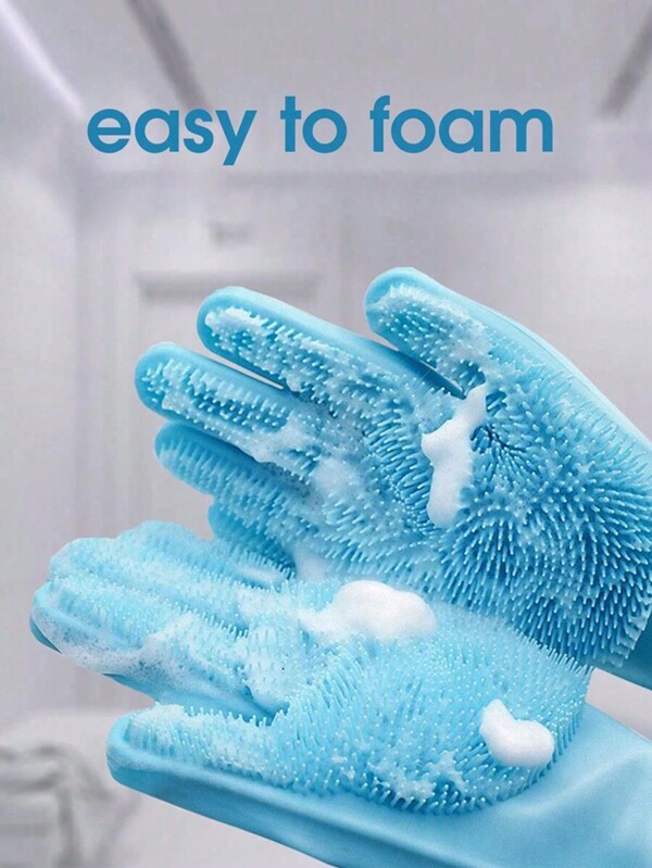 Silicone Dishwashing Gloves, Multipurpose Household Gloves For Kitchen Cleaning, Heat Resistant Magic Gloves