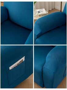 1PC/2pcs/3pcs, Furniture, Supplies, Milk Silk, Chivas Sofa Cover, Superior Sense, Comfortable And Clean, Dust And Cat Scratch Proof, High-End Set, Function, Full Chivas Sofa Cover - Navy Blue - View 11