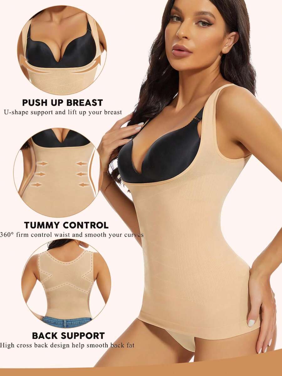 Women Shapewear Compression Tank Top, Bust Support Body Shaper, High-Compression Vest To Slim & Lift