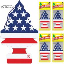 LITTLE TREES Air Fresheners Car Air Freshener. Hanging Tree Provides Long Lasting Scent For Auto Or Home. America, Pack Of 24 - Multicolor - View 1