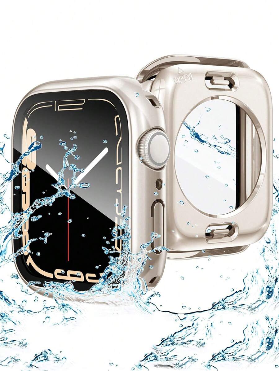 1个360°全方位星空保护壳+钢化玻璃屏幕保护膜，防水表壳，兼容 40/41/42/44/45/46/49mm，兼容 Ultra/SE系列11/10/9/8/7/6/5/4，智能手表配件