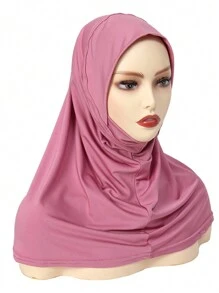 1pc Elastic Neck Gaiter - Soft & Breathable, UV Protection, Full Neck Coverage - Suitable For Casual Wear Hair Sleep Cap - A - View 13