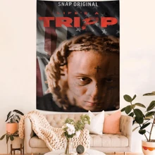 1 件 Rapper T-Trippie Cool R-Redd 印花大壁挂毯 廉价嬉皮士壁挂波西米亚壁挂毯曼陀罗家居装饰