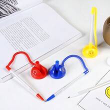 1 pezzo, Penna a sfera ad inchiostro liquido, inchiostro blu, scrittura fluida, per ufficio, scrivania, anti-smarrimento con laccetto, per il ritorno a scuola