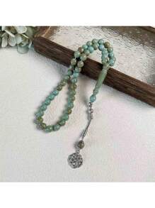 1 件穆斯林祈祷珠 45 件/10 毫米亚克力仿琥珀单链手链 - 彩色 - 查看 11