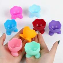 Set de 5 tazas de silicona para escalfar huevos, aptas para huevos escalfados o cocidos blandos - Empaquetado en multicolor, se ajusta a huevos individuales con soportes - Apto para lavavajillas, fácil de limpiar - Accesorio de cocina para desayuno, brunch y mañanas - Multicolor - Ver 5