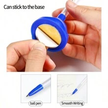 1 pezzo, Penna a sfera ad inchiostro liquido, inchiostro blu, scrittura fluida, per ufficio, scrivania, anti-smarrimento con laccetto, per il ritorno a scuola