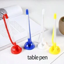 1 pezzo, Penna a sfera ad inchiostro liquido, inchiostro blu, scrittura fluida, per ufficio, scrivania, anti-smarrimento con laccetto, per il ritorno a scuola