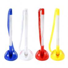 1 pezzo, Penna a sfera ad inchiostro liquido, inchiostro blu, scrittura fluida, per ufficio, scrivania, anti-smarrimento con laccetto, per il ritorno a scuola