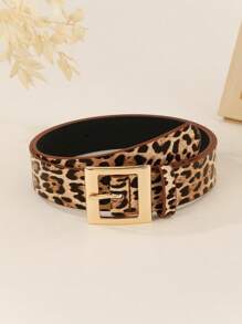 1 件金色不对称方形扣休闲皮带，百搭，适合连衣裙、裤子、商务、时尚女士夏季、秋季、万圣节 - 彩色 - 查看 15