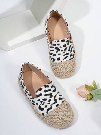 幼儿/儿童休闲亚麻面料舒适百搭简约时尚平底女童鞋