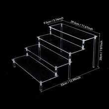 1pc Acrylic Display Stand, 2-5 Tiers Ladder Style Display Shelf, Home Decor Organizer Display Stand For Jewelry, Cosmetics, Fragrance