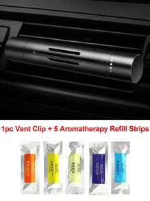 Car Air Freshener Vent Clip - Aromatherapy Diffuser With 1 Holder And 5 Mixed Scent Sticks - Essential Oil Balm For Refreshing Fragrance - Compact Solid Incense For Men And Women - Auto Fragrance Decor Accessory Set - Multicolor - View 15
