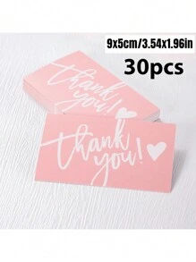30 pezzi/50 pezzi Biglietti di ringraziamento, decorazioni per torte, confezioni regalo e biglietti di auguri, forniture per feste di compleanno e matrimonio, biglietti di apprezzamento per i clienti, adatti per negozi, rivenditori online, forniture per ufficio e negozi locali - Multicolore - Visualizzare 13