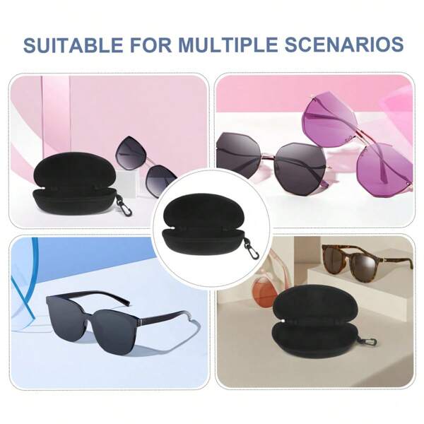 Moda Portátil Zíper Óculos Proteção EVA Hard Shell Estojo Protetor de Óculos de Sol Estojo Portátil Óculos Armação Prático Ao Ar Livre Óculos Armação Caixa de Armazenamento de Óculos Com Gancho Bolsa de Higiene Pessoal Bolsa de Viagem Bolsa de Lavagem Bolsa de Viagem de Higiene Pessoal Armazenamento de Maquiagem Praia Bolsa de Praia Férias Férias Essenciais Material Escolar Viagem Essenciais Senhoras Para Dormitório Universitário Banheiro