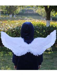 1pc Fashionable Unique Angel Feather Wings For Masquerade Party, Suitable For Stage Performance, Party Festival Celebration, Halloween Costume - Multicolor - View 2