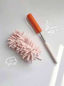 Retractable Mini Feather Duster, Household Dust Cleaning Tool With Long Shenzhen Handle, Removable & Washable - one-size - View 5