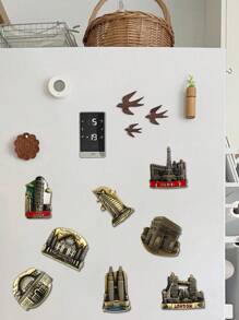 1 件 3D 纹理建筑景观纪念品冰箱贴，有趣的工艺品和装饰品礼物 - 彩色 - 查看 1